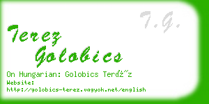 terez golobics business card